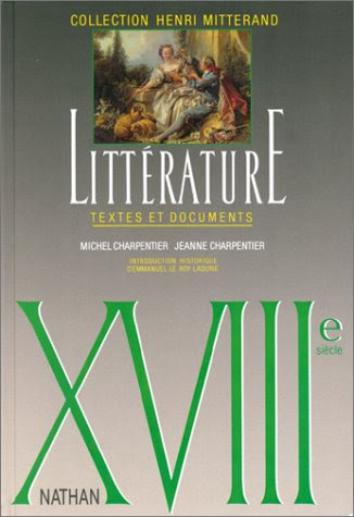 XVIIIe siècle. Littérature textes et documents, le livre de l'élève en ligne