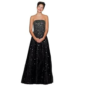 Formal Evening Gown. Aline Black Ball Gown Dress for Prom, Party, Wedding by Sean Collection (133)