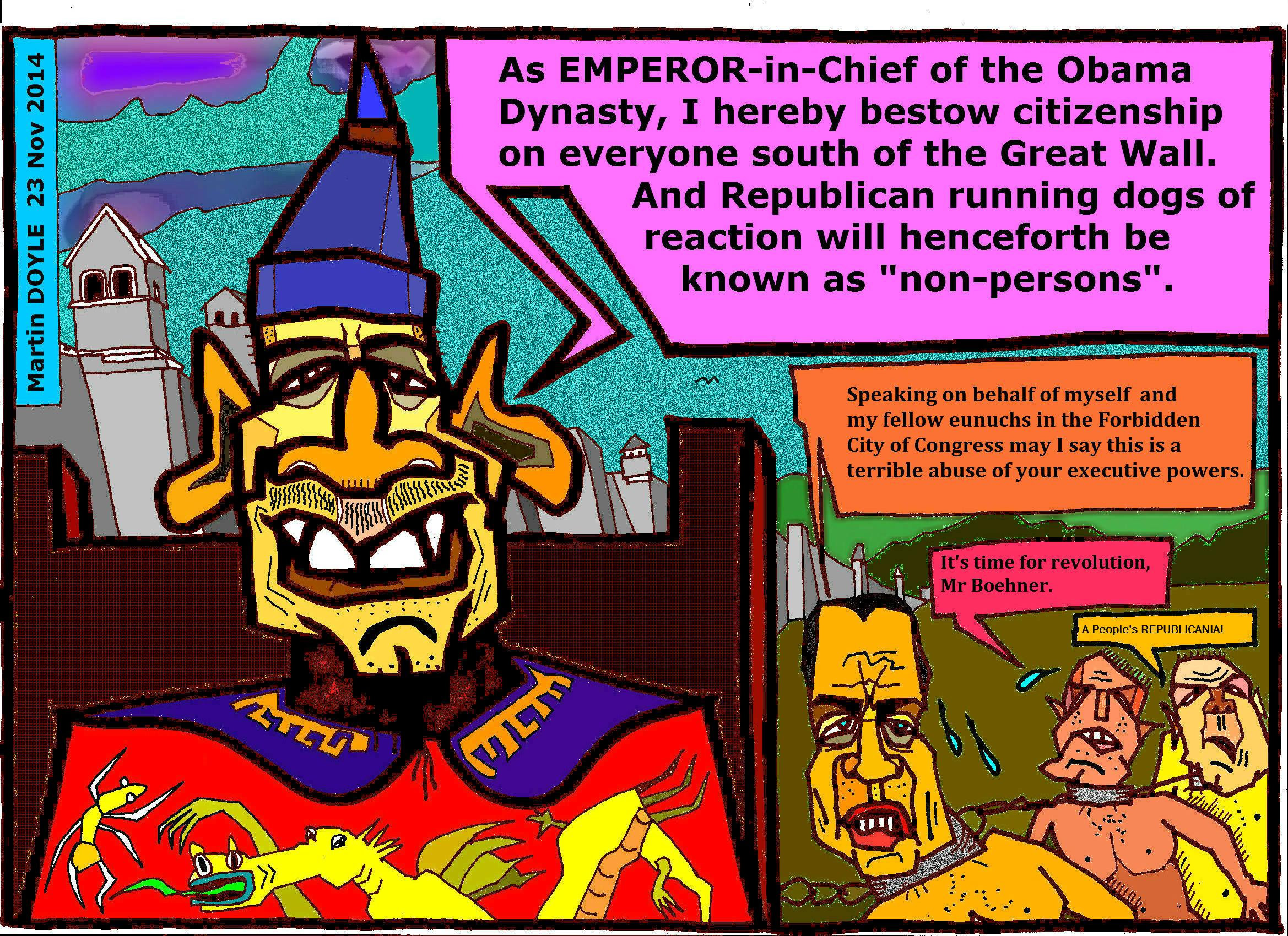 Image result for emperor obama cartoons