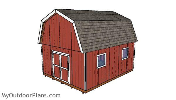 16x20 Gambrel Shed Plans MyOutdoorPlans Free 