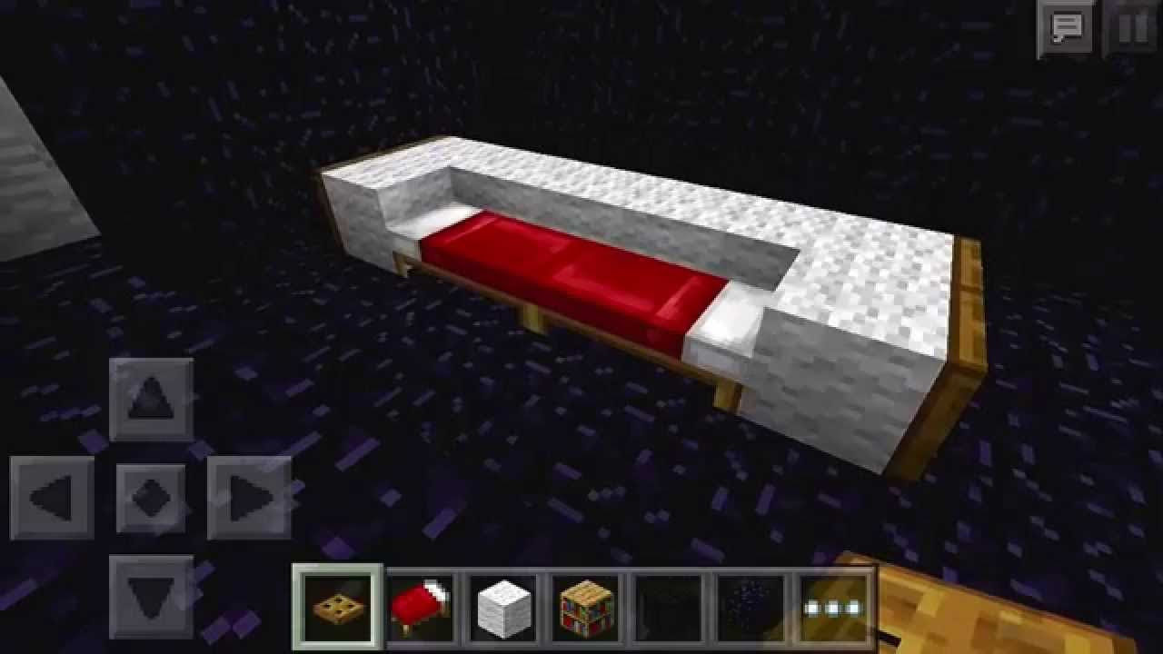  Minecraft  PE  Furniture Ideas  Living  Room  YouTube
