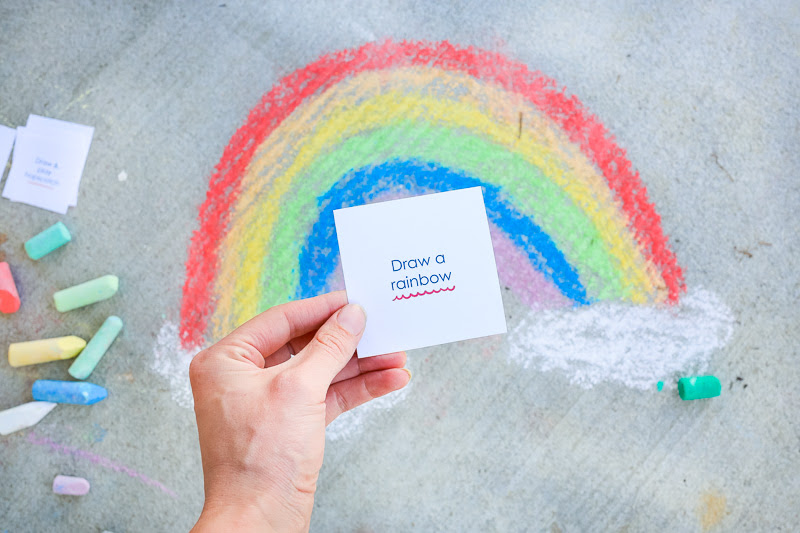 Sidewalk Chalk Drawing Ideas For Kids Free Printable Idea Cards