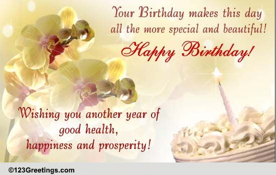 Good Health And Prosperity. Free Extended Family eCards 