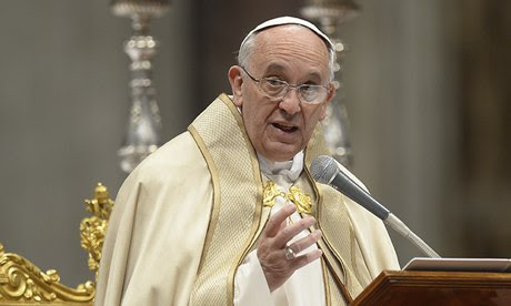 Pope Francis leads a mass at St Peter's basilica
