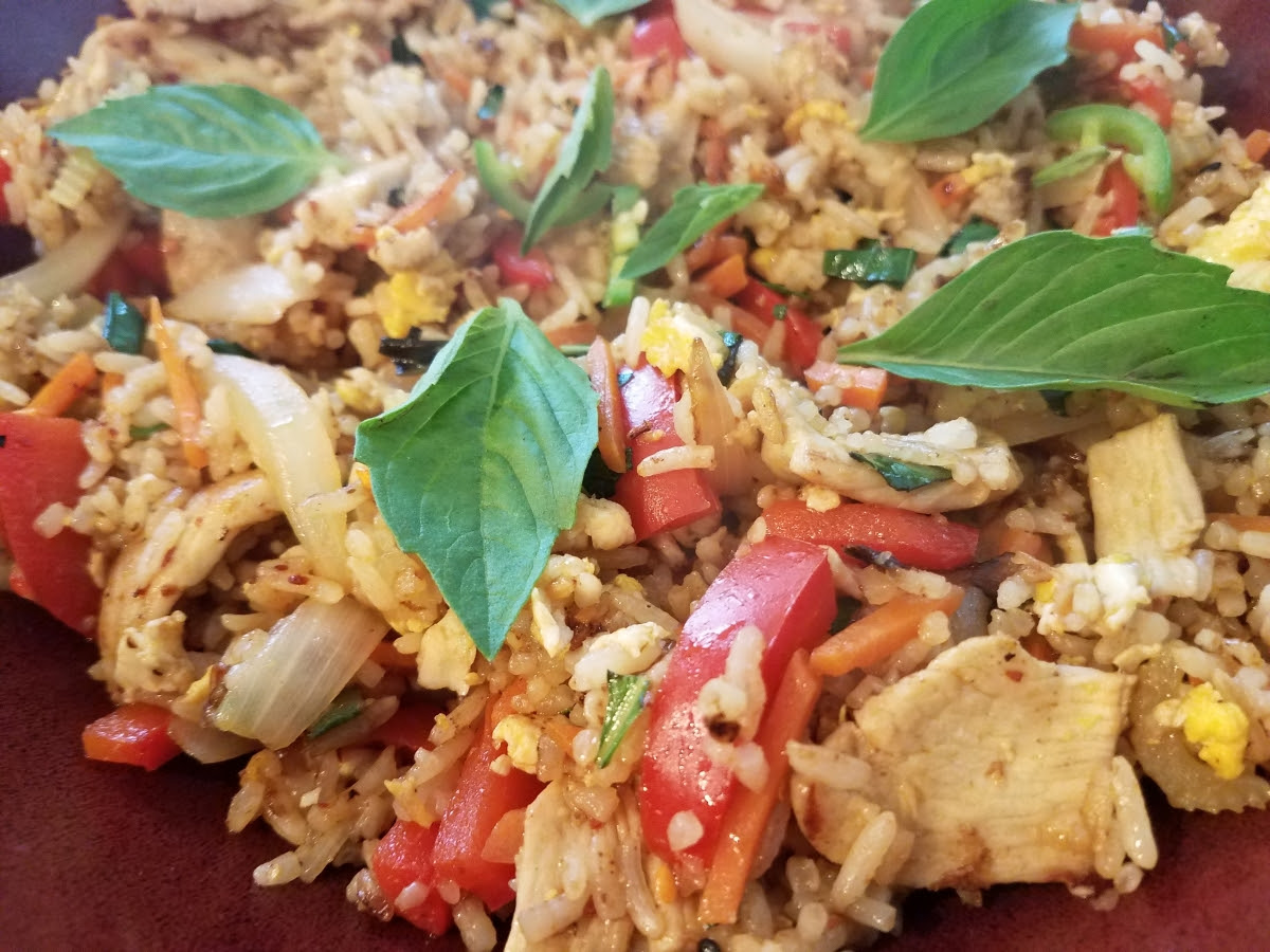 Spicy Thai Basil Chicken Fried Rice Cooking 4 One