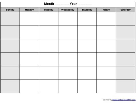 Looking for more calendar formats? monthly calendar printable templates free printable