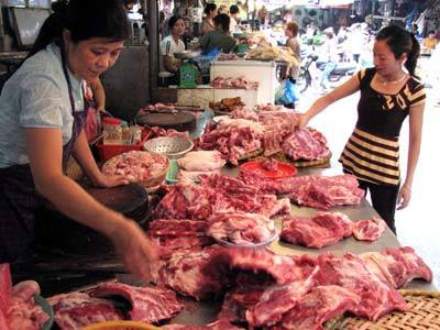 rau, thịt, dịch bệnh, bẩn