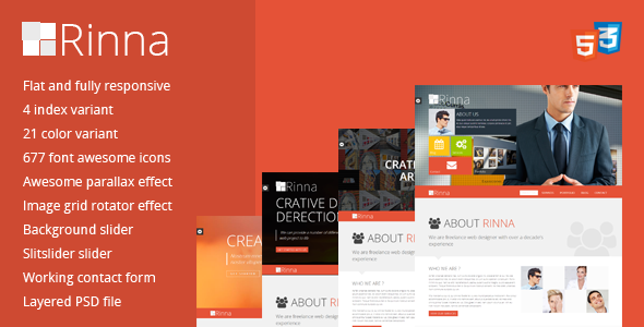 Rinna flat and responsive onepage template 