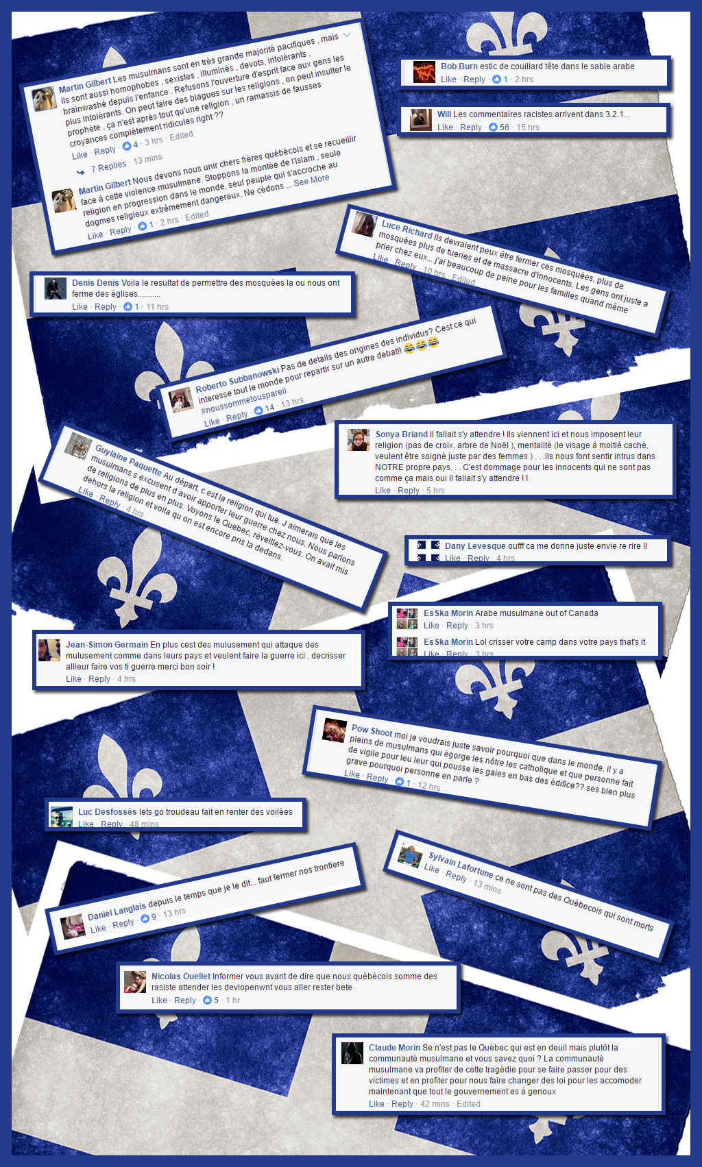 21 Racist Facebook Comments By Quebecers About The Quebec City Terrorist Attack Mtl Blog