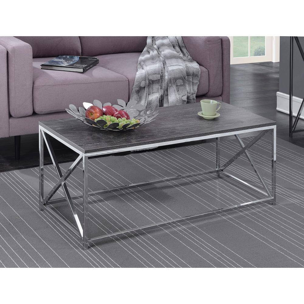 Convenience Concepts Belaire Chrome And Weathered Gray