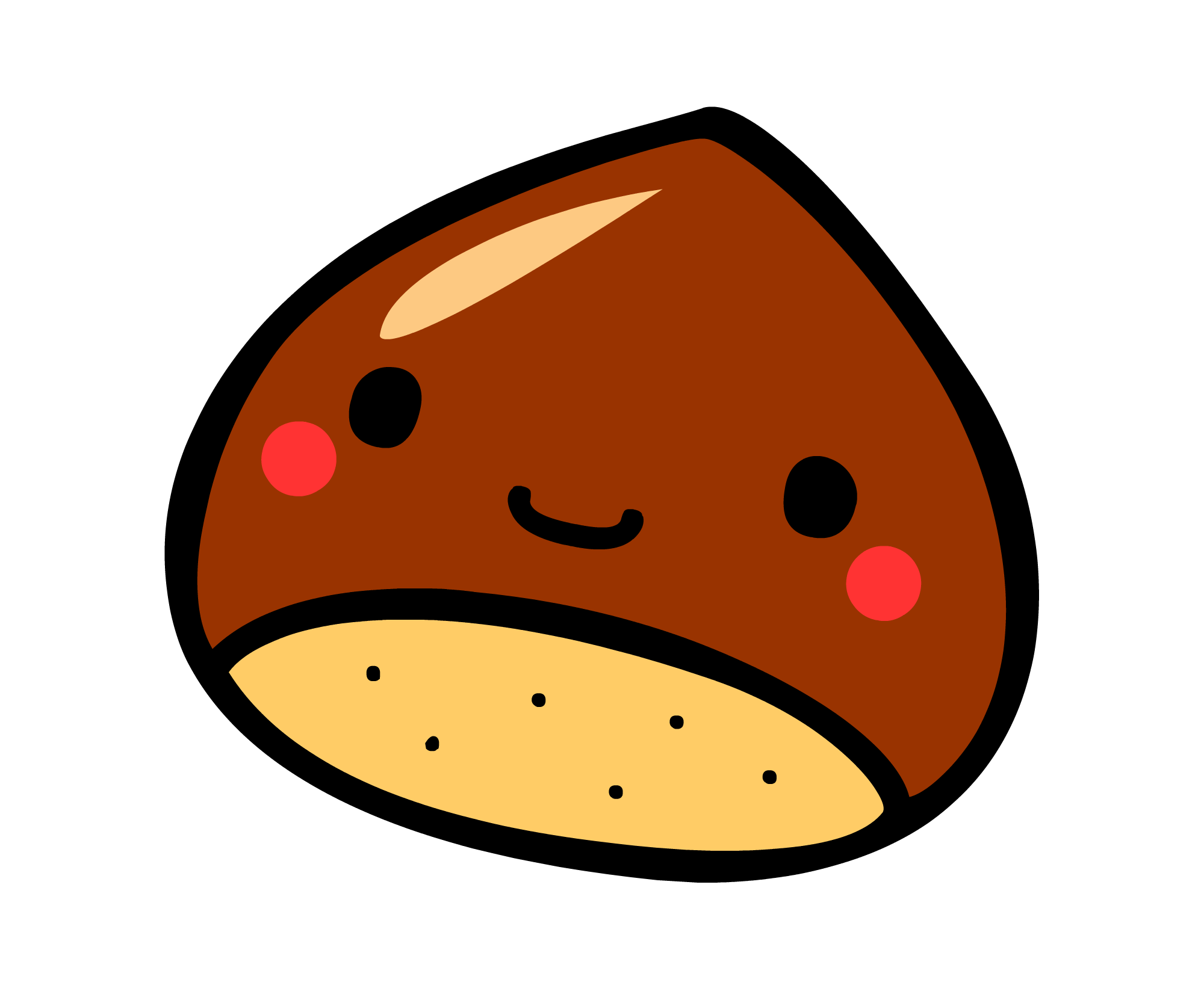 秋のかわいい素材 くりの無料イラスト イラスト無料素材かわいい系