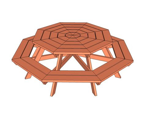 diy octagon picnic table