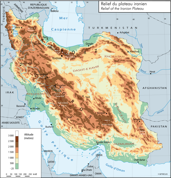 plateau of iran map The Iranian Plateau Maps On Iran By Irancarto plateau of iran map