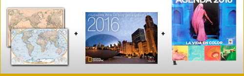 Además de regalo recibirás 2 ediciones especiales national geographic, calendario 2015 national geographic y agenda exclusiva 2015