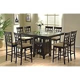 9 Pc Counter Height Dining Table With Lazy Susan And Chairs