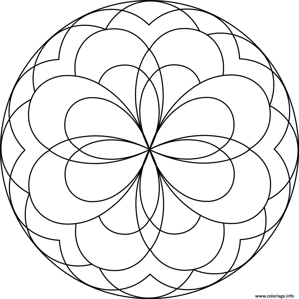 Coloriage mandala facile 60  JeColorie.com