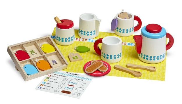 A kid-friendly wooden playset for the best tea party ever.