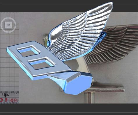 printed bentley hood ornament flying  mascot