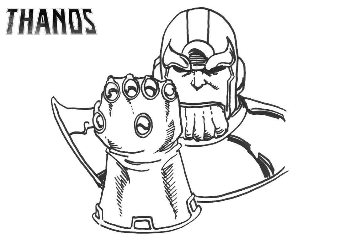 Thanos And Infinity Gauntlet Coloring Page - Free ...