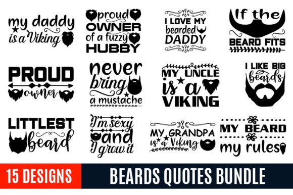 Crella Free Beards Quote Designs Bundle SVG PNG DXF EPS Cut File Compatible with Cameo Silhouette Studio, Cricut and other cutting machines for any crafting projects.