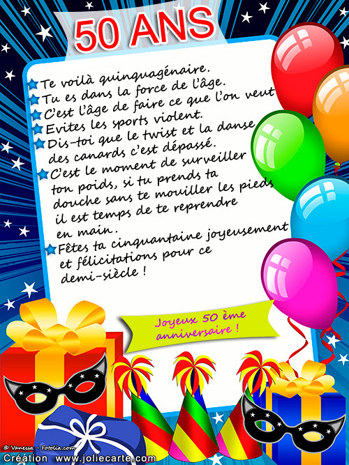 Dessin Humoristique Anniversaire 50 Ans Gratuit Elin