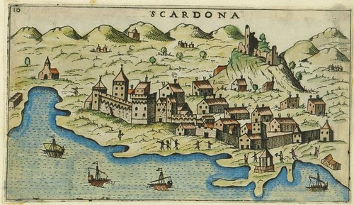 Scardona - map of Skradin, Croatia