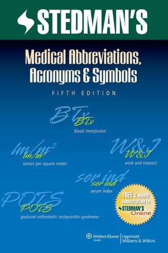 Stedman's Medical Abbreviations, Acronyms & Symbols (Stedman's Abbreviations, Acronyms & Symbols), by Stedman's