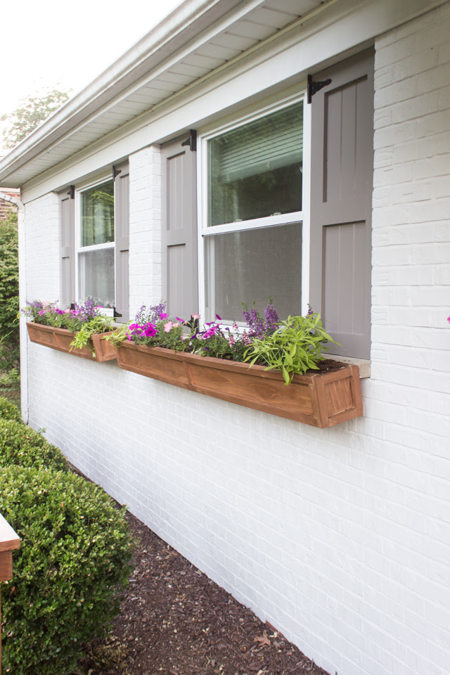 diy cedar window planters - shades of blue interiors