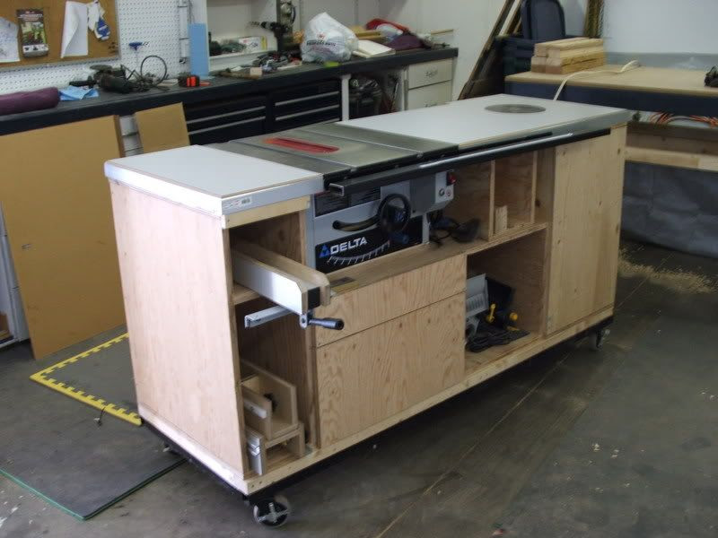 DIY Wood Design: Table saw workbench plans