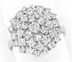 Original-Foto 1, DIAMANT-RING, WOLKE AUS BRILLANTEN WEISSGOLD LUXUS! NEU