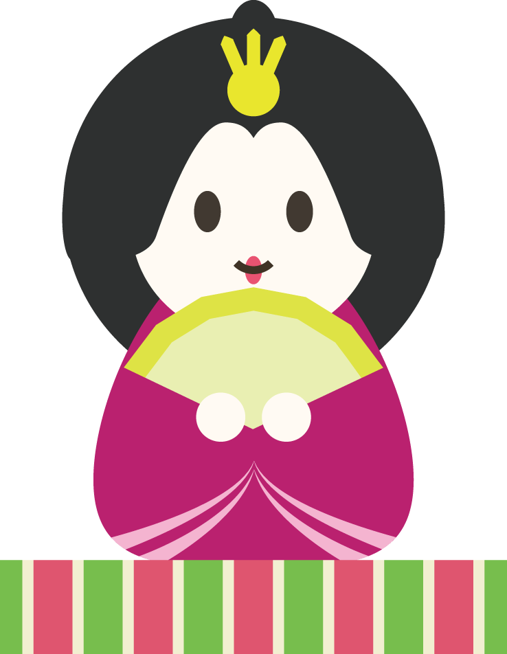 雛人形の女雛イラスト 親王飾りのお姫様 可愛い無料イラスト素材集