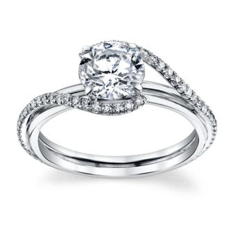Danhov 18K White Gold Diamond Engagement Ring Setting