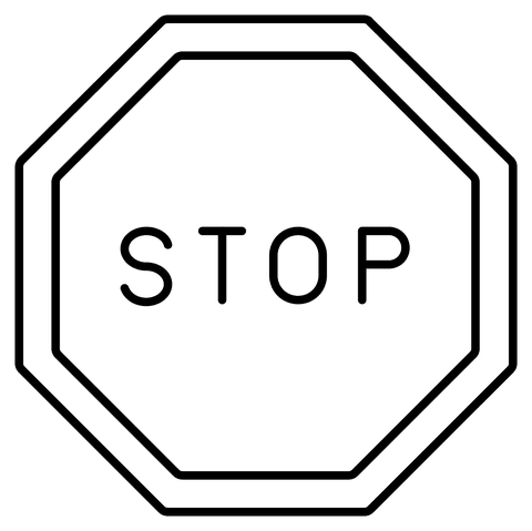 stop sign emoji coloring page free printable coloring pages