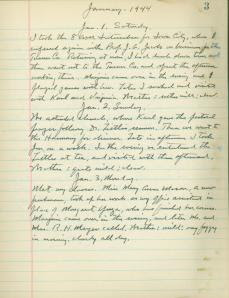 LeRoy Weld Diary page
