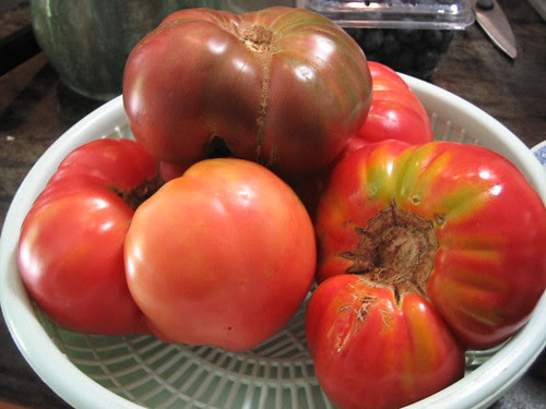 farmer's market heirloom tomatoes