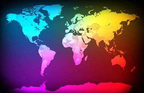 abstract map   world digital art  michael tompsett