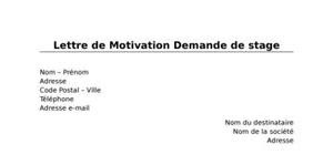 Lettre de motivation de stage en comptabilité