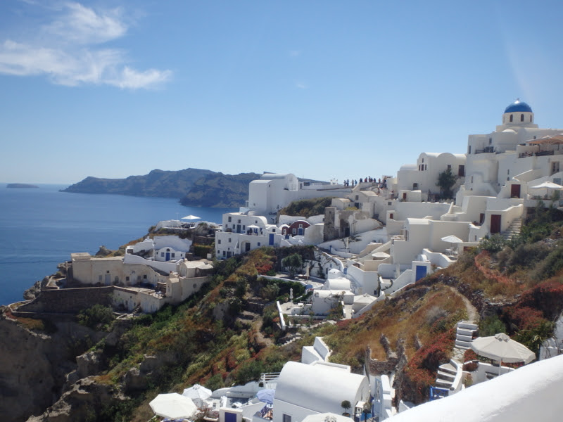 ギリシャ エーゲ海クルーズ 青と白の絶景再び 海から登るサントリーニ島 ロバに要注意 ビーチリゾートとヨーロッパの旅行記