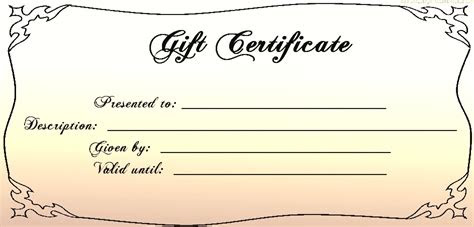  30 printable gift certificates certificate templates