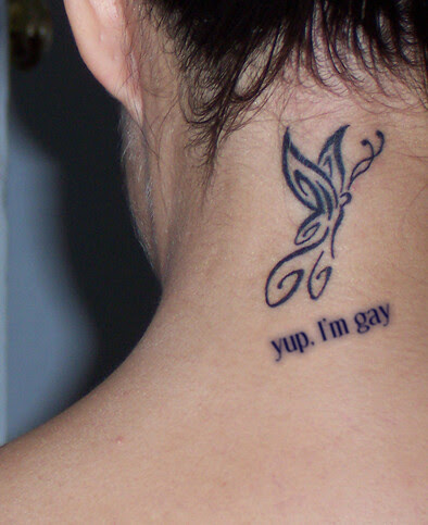 What this guy's butterfly tattoo REALLY means.