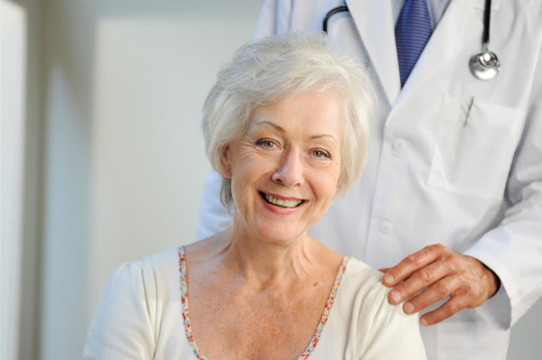 Senior woman at doctor