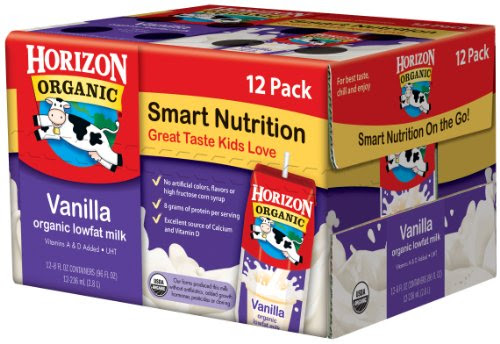 Horizon Organic Low Fat, Vanilla, 8-Ounce Aseptic Cartons (Pack of 12)