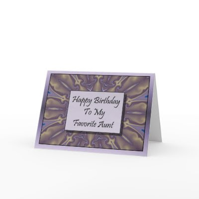 Happy Birthday To My Favorite Aunt Greeting Cards by TheStampStore