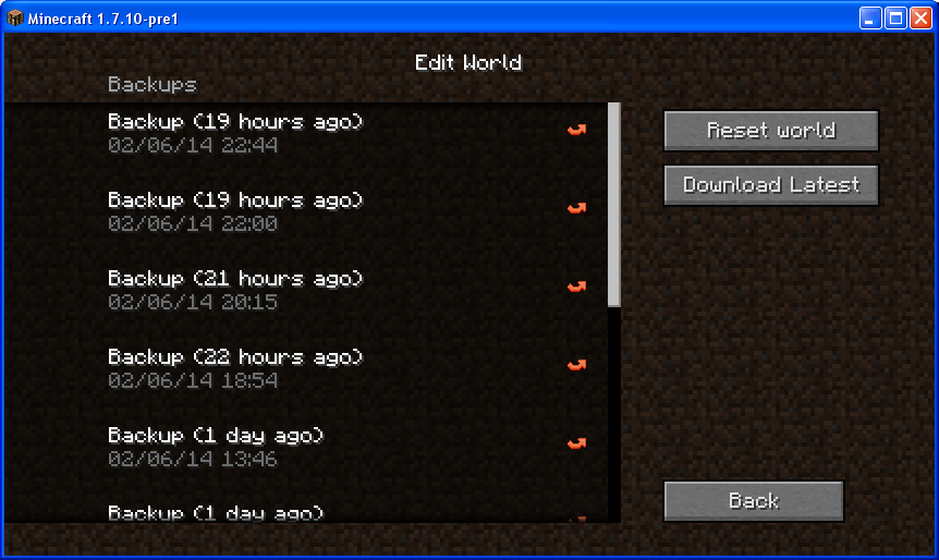 Minecraft 1.7.10 pre-release : Minecraft