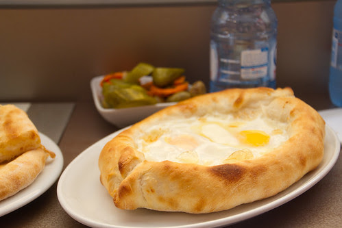 Adjari khatchapuri @ Mahane-Yehuda market, Jerusalem, Israel