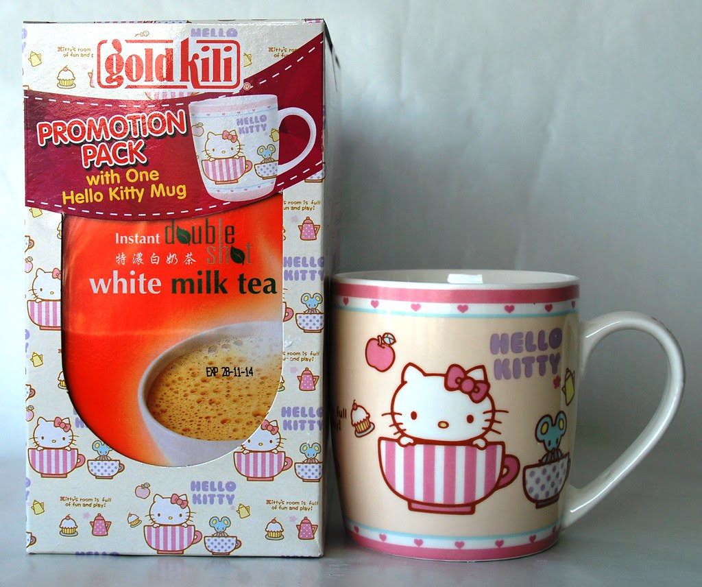 Hello Kitty Cup w Double Shot White Milk Tea