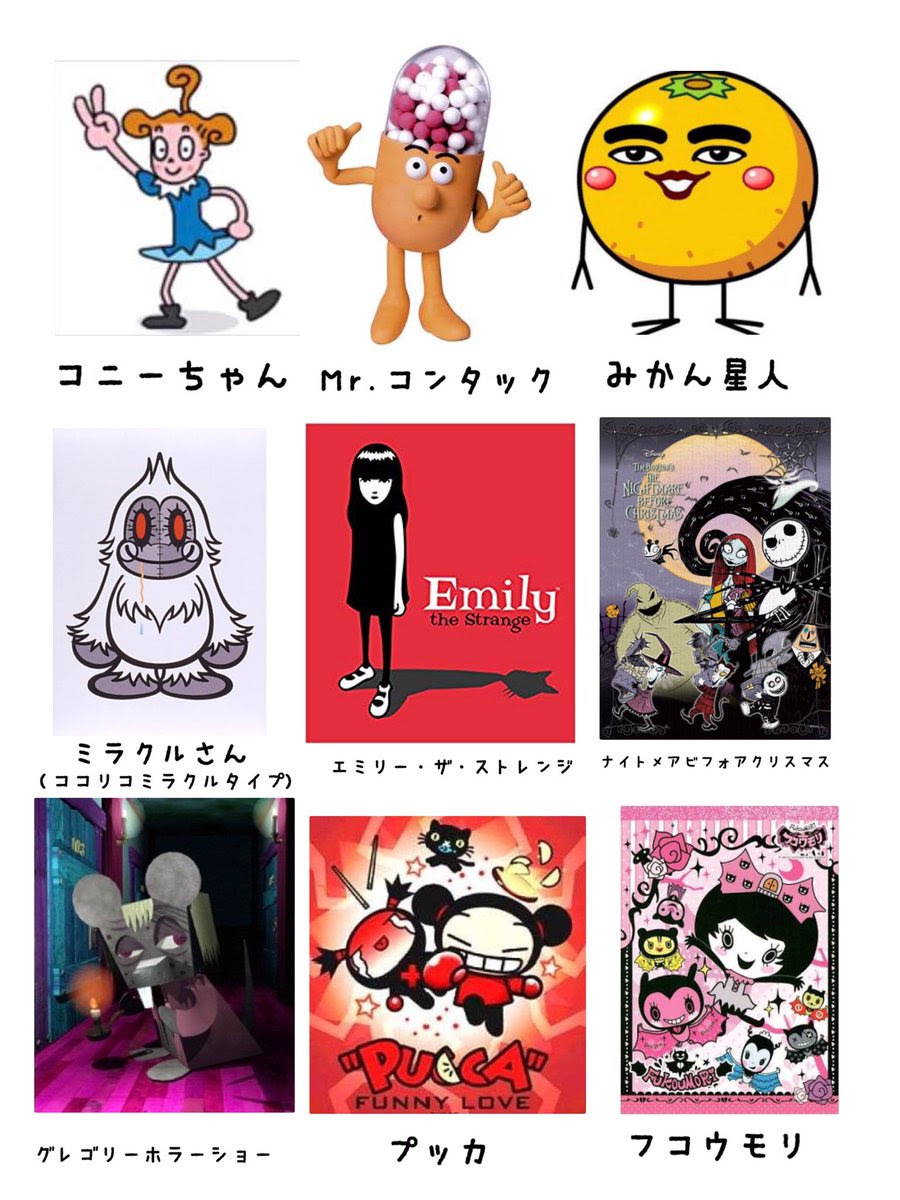 どのキャラが好きだった 平成に登場したキャラクターたちをまとめた画像が 懐かしすぎる と話題に にじめん