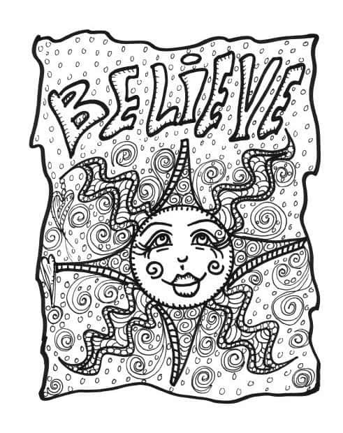 FREE COLORING PAGES FOR ADULTS: Funky Pictures From Hippie Folk Art Coloring Book  The Mindful Word