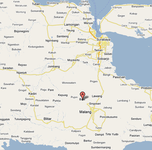 Batu location map