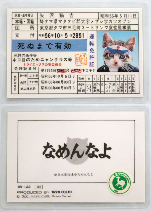 なめ猫 免許証は死ぬまで有効 小林高雪のブログ Takacova